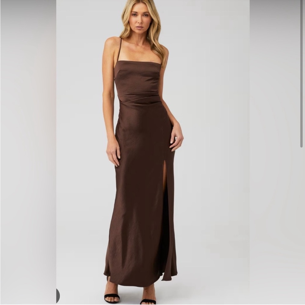 Elegant Brown Women's Dress
